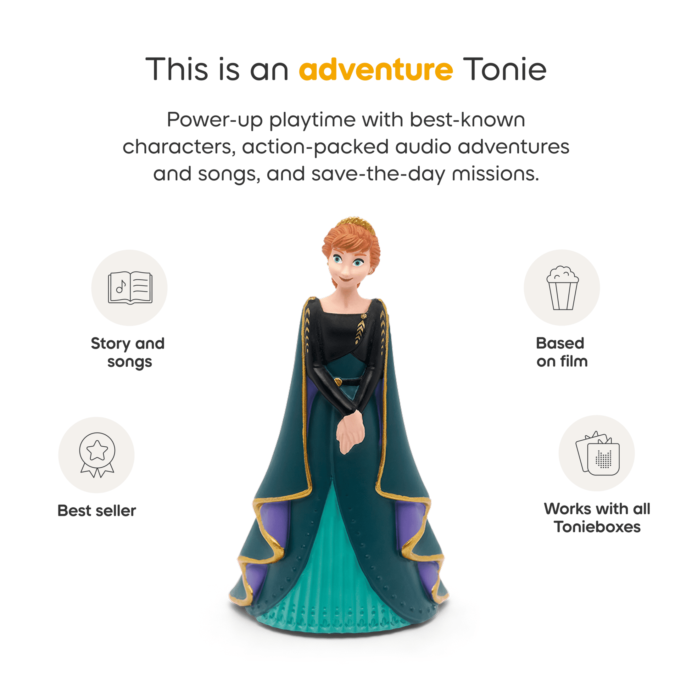 tonies Disney Frozen 2 Anna Singing Adventure Audio Play Figurine