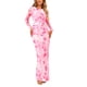 thumbnail image 1 of Vestido PRETTYGARDEN Maxi Ajustado Floral de Manga Larga Rosa M, 1 of 8