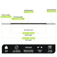 thumbnail image 6 of HANDBODE Olympic Barbell Bar 5 ft Weightlifting Bar for Powerlifting, Bench Press, Deadlift, Squat - 500 lb Capacity, Home & Gym Strength Training, Silver & Black, 6 of 10