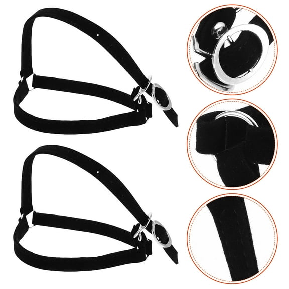 Minkissy Women’s Black Velvet Ankle Strap Heels Comfortable Fit High Heel Shoes for Dress and Casual Wear