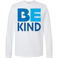 thumbnail image 3 of Inktastic Be Kind Logo in Blue Long Sleeve T-Shirt, 3 of 5