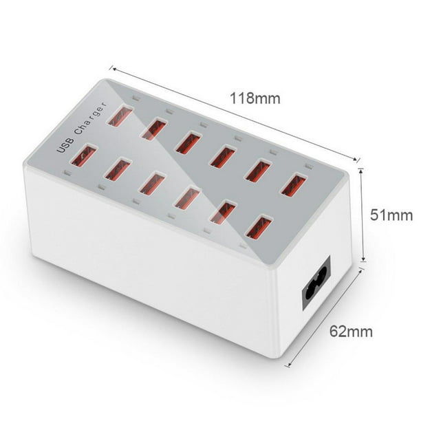 USB Charger Charging Station for Multiple Devices USB Wall Power Hub Strip Smart Plug Charging Dock Block for iPhone Xs/XR,iPad,iPod,Galaxy S9/S8,Laptop and - Walmart.com