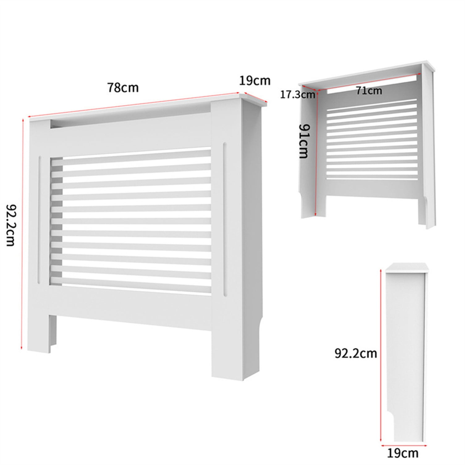 LUVODI 30x7.4x36 inch Horizontal Radiator Cover Grill Shelf Cabinet MDF Wood Modern Traditional Furniture