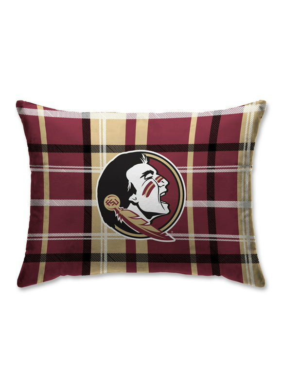 Garnet Florida State Seminoles 20'' x 26'' Plaid Sherpa Bed Pillow