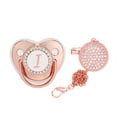 thumbnail image 2 of DPTALR Baby Pacifier 26 Letter Name Initial Clip Silicone Infant Nipple Bling Newborn Pacifier, 2 of 5