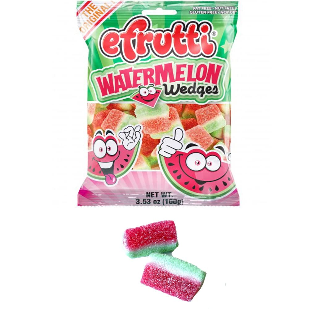 Efrutti Watermelon Wedge Gummi Candy, 3.5 oz. Bag