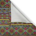 thumbnail image 4 of Ambesonne African Valance Pack of 2, Geometric Colorful, 54"X18", Multicolor, 4 of 5