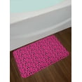 thumbnail image 2 of Dogs Bath Mat, Bull Terrier Dog Heads on Vibrant Pink Background Friendly Animals Pet Lover, Plush Bathroom Decor Mat with Non Slip Backing, 29.5" X 17.5", Hot Pink Black, by Ambesonne, 2 of 2
