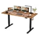 thumbnail image 1 of XPOPR Electric Height Adjustable Standing Desk Large 63 x 24 Inches Sit Stand up Desk Home Office Computer Desk Memory Preset with T-Shaped Metal Bracket, Brown, 1 of 5