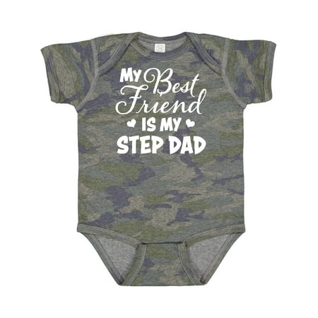 

Inktastic My Best Friend is My Step Dad with Hearts Gift Baby Boy or Baby Girl Bodysuit