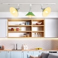 thumbnail image 6 of FSLiving Adjustable Angle H-Type Track Pendangt Light with E26 Silver Base&Green Metal Cone Shade,Remote Control Dimmable Color Changing Timing Lamp for Home Kitchen Farmhouse,Customizable - 1 Light, 6 of 9