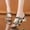 Black, variant on EQWLJWE Women's Fashion Casual Crystal Outdoor Slippers Square Heel Sandals Women's Slippers Holiday Clearance