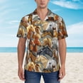thumbnail image 3 of Men's Hawaiian Shirt Casual Short Sleeve Button Down Shirt Tropical Beach Shirt, 3 of 8