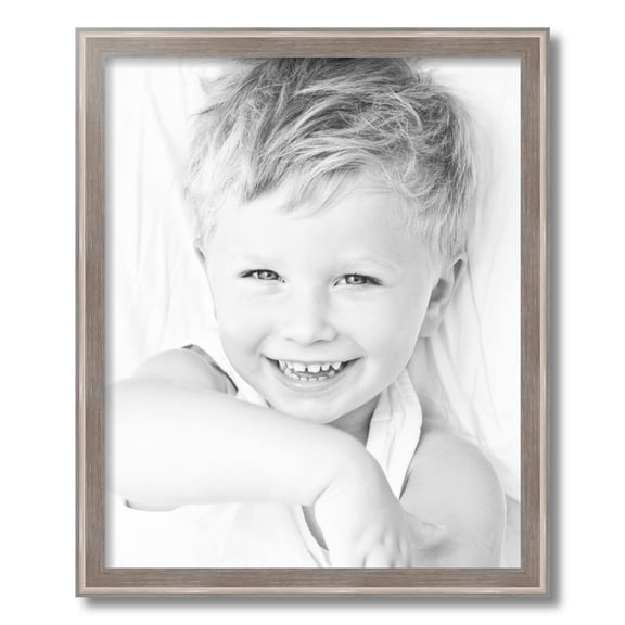 ArtToFrames 18" x 22" Contrast Light Grey Picture Frame, 18x22 inch Gray Wood Poster Frame (WOM-4929)