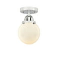 thumbnail image 2 of Innovations Lighting  Nouveau 2 Beacon - 1 Light 6" Semi-Flush Mount Polished Chrome/Matte White, 2 of 5