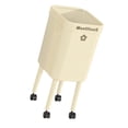 thumbnail image 3 of Cubo de basura con ruedas Contenedor de basura Cómodo Robusto Durabilidad Ergonómico Práctico Crema, 3 of 9