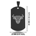 thumbnail image 2 of Stainless Steel Geometric Polygon Bull Animal Dog Tag Pendant Necklace, 2 of 3