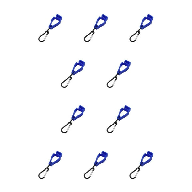 Matsuzay Soporte para guantes de seguridad Abrazadera de trabajo Anti-perdida Guante Grabber Catcher Lazo para exteriores Azul 10piezas