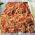 thumbnail image 2 of Funny Tomato Spaghetti Blanket Soft Warm Food Pasta Plush Throw Blankets for Couch Bed Sofa Home Decor 50"x40", 2 of 7