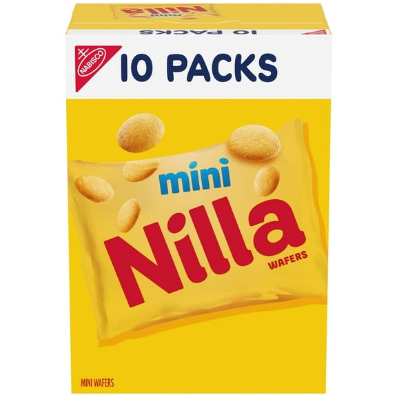NILLA Wafers Mini Cookies, IRF13 Vanilla Wafers, 10 Snack Packs