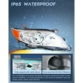 thumbnail image 3 of Nilight Headlight Assembly Compatible with 2010 2011 Toyota Camry Headlamps Replacement Chrome Housing Amber Reflector Upgraded Clear Lens Driver and Passenger Side, 2 Years Warranty, 3 of 8
