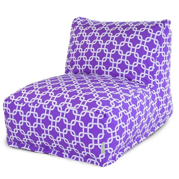 Majestic Home Goods Decorative Purple Links Bean Bag Chair Lounger