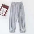 thumbnail image 6 of SGFCWSX Girls Sweatpants Elastic Waist Soft Loose Fit Jogger Pants with Elastic Cuffs for Kids Gray Size 7 Years, 6 of 6