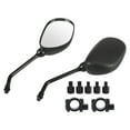 thumbnail image 1 of Unique Bargains 1 Set 4.8" ATV Motorcycle Adjustable Rear View Side Oval Shape Mirrors fits 7/8" Handlebar Mount, Black, 1 of 4