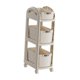 thumbnail image 5 of Carrito con ruedas para frutas y verduras, ideal para lavandería, oficina y comedor. Blanco de 3 capas., 5 of 9