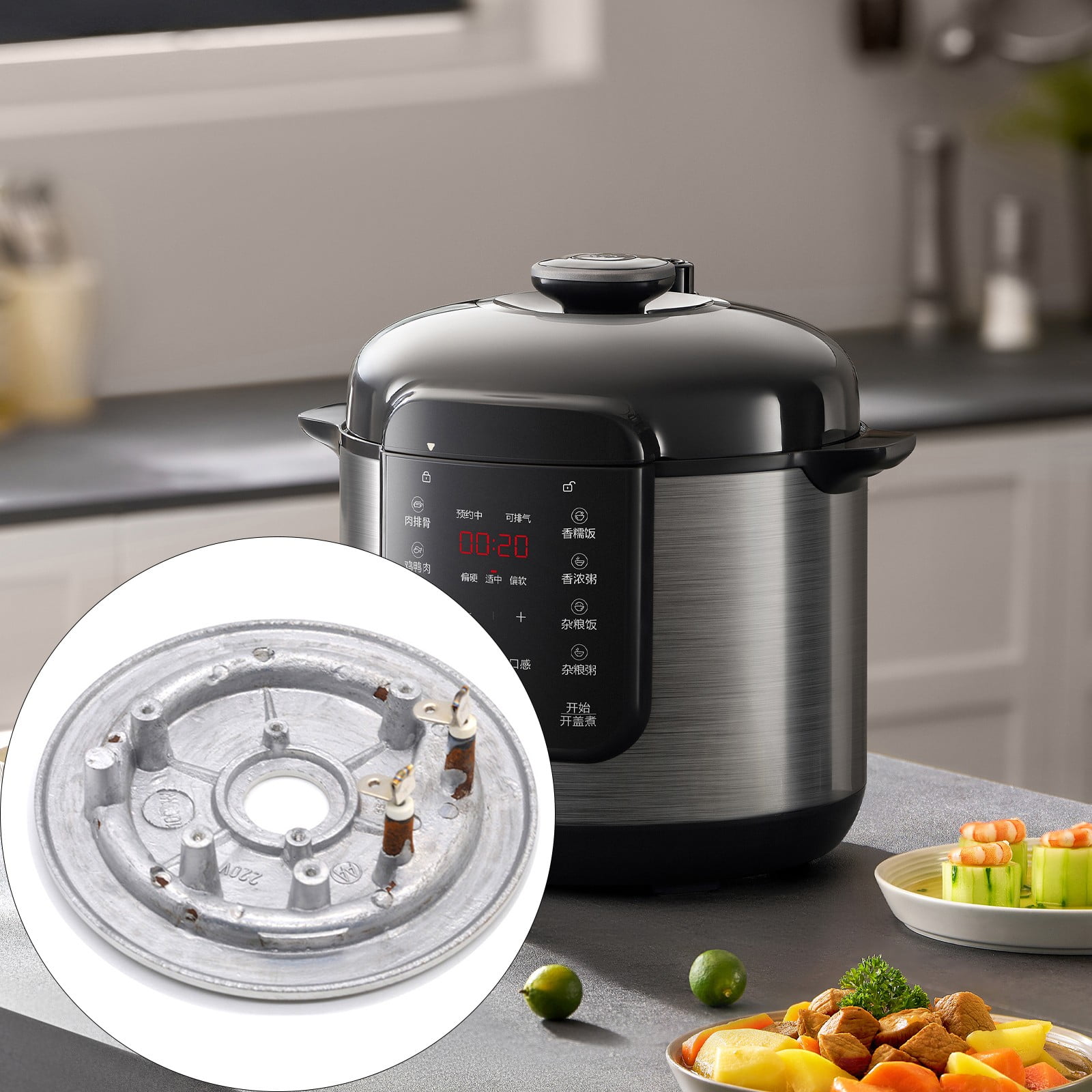 Electric Pressure Cooker Heating Plate 1000W Electric Rice Cooker Heating Plate Easy Cleaning Maintaince Bottom