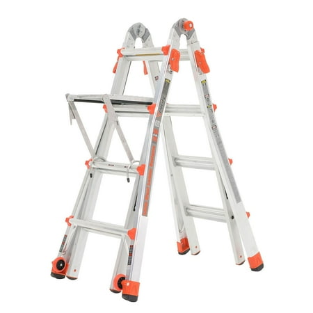 Little Giant 17' Aluminum Multipurpose Adjustable Folding Ladder & Work Platform