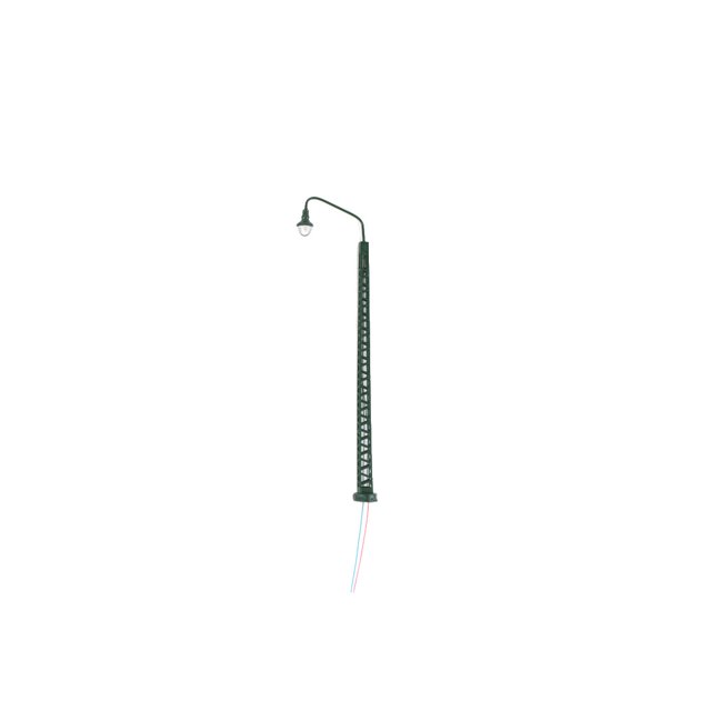 Kearding Mini poste de luz de tren, modos de iluminación blancos brillantes, diseño de luces LED de escena, modelo de lámpara de ferrocarril, Artesanía Verde (luz blanca) Kearding HA064504-03