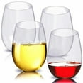 thumbnail image 2 of Plastic Spirits Stemless Wine Glasses for Red or White Wine (Set of 4)-12oz-14oz, Wine Tasting, Wedding, Anniversary, Party, 2 of 6