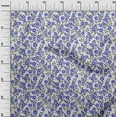 thumbnail image 3 of oneOone Polyester Spandex Medium Blue Fabric Floral Sewing Craft Projects Fabric Prints By Yard 56 Inch Wide, 3 of 5