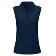 thumbnail image 5 of Sleeveless Golf Shirts for Women Summer Lightweight Collared Quarter Zip Up Polo Shirts Tennis Athletic Tank Top, 5 of 5