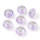 thumbnail image 1 of Handmade Glass European Beads Large Hole Beads Silver Color Brass Core Lilac 14x8mm Hole: 5mm, 1 of 3