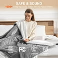 thumbnail image 4 of Heated Blanket Queen Size Electric Blanket 84''X90'' - Fast Heating Blanket Ultra Soft with Dual Controllers, 5 Heat Levels & 10 Hrs Timer, Machine Washable Queen Heated Blanket(Gray), 4 of 7