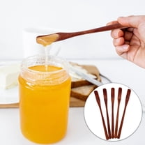 KONTONTY Wooden Honey Stirring Spoon with Long Handle for Home Use and Easy to Clean Assorted Color