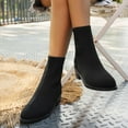 thumbnail image 2 of Ankle Boots for Women Fall Winter Casual Dressy Versatile Thick-Soled Chunky Heels Comfortable Pointy Toe Short Boots, 2 of 10