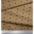 thumbnail image 2 of Soimoi Brown Velvet Fabric Geometric Plus Sign & Jamdani Print Fabric by Yard 58 Inch Wide, 2 of 2