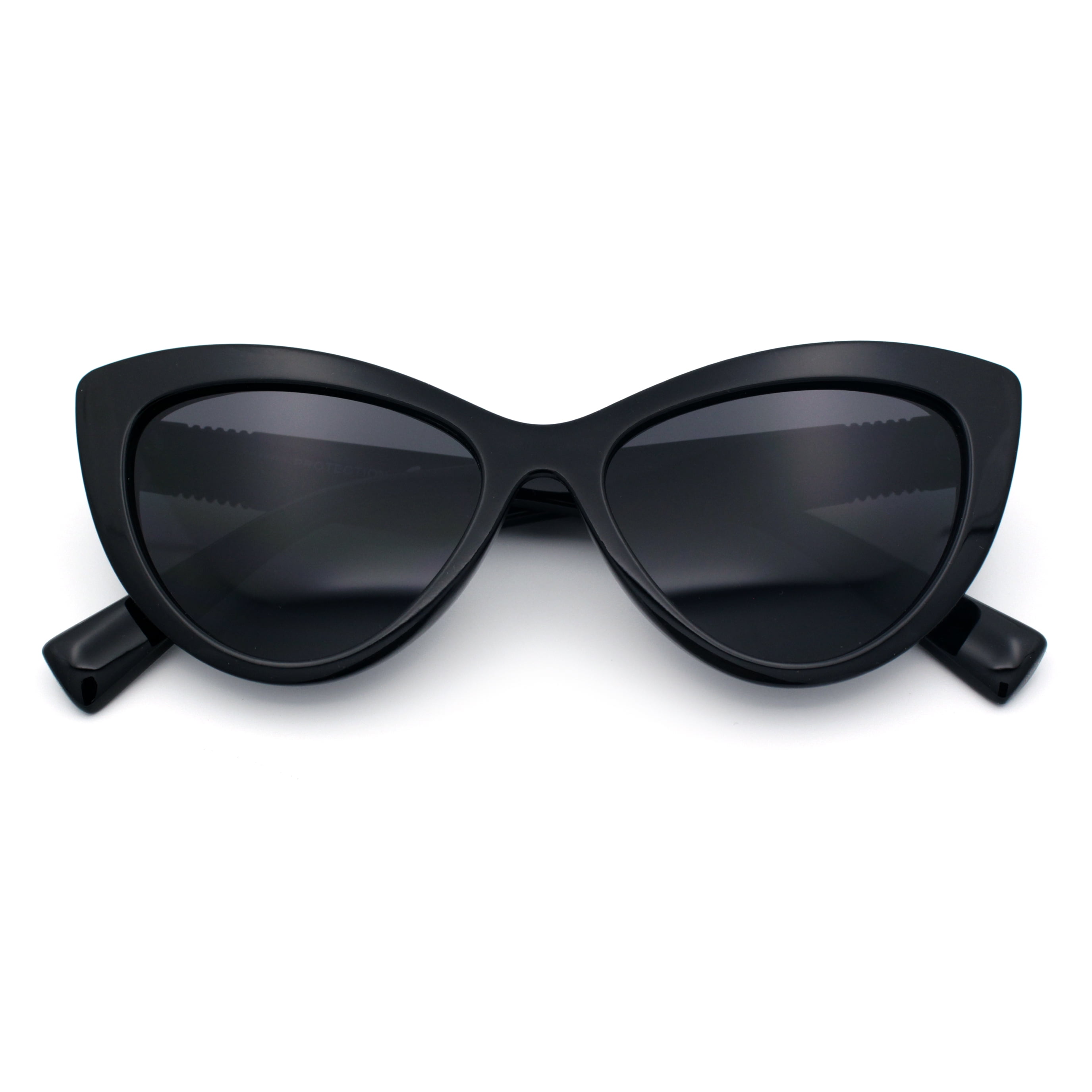 ShadyVEU - Vintage Cat Eye Oversize Clear Lens Fashion MOD Sunglasses