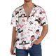 thumbnail image 1 of Balery Dachshund Dog Puppy Camisa Casual de Manga Corta con Botones para Hombre, Texturizada, Estilo Cubano, para Playa, Verano-X-Large, 1 of 5