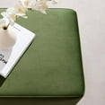 thumbnail image 6 of Tilden 17" Square Performance Velvet Upholstered Ottoman in Moss Green Natural, 6 of 9