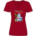 thumbnail image 3 of Inktastic I Want a Hippopotamus for Christmas Women's V-Neck T-Shirt, 3 of 5