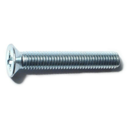

8mm-1.25 x 50mm Zinc Plated Class 4.8 Steel Coarse Thread Phillips Flat Head Machine Screws