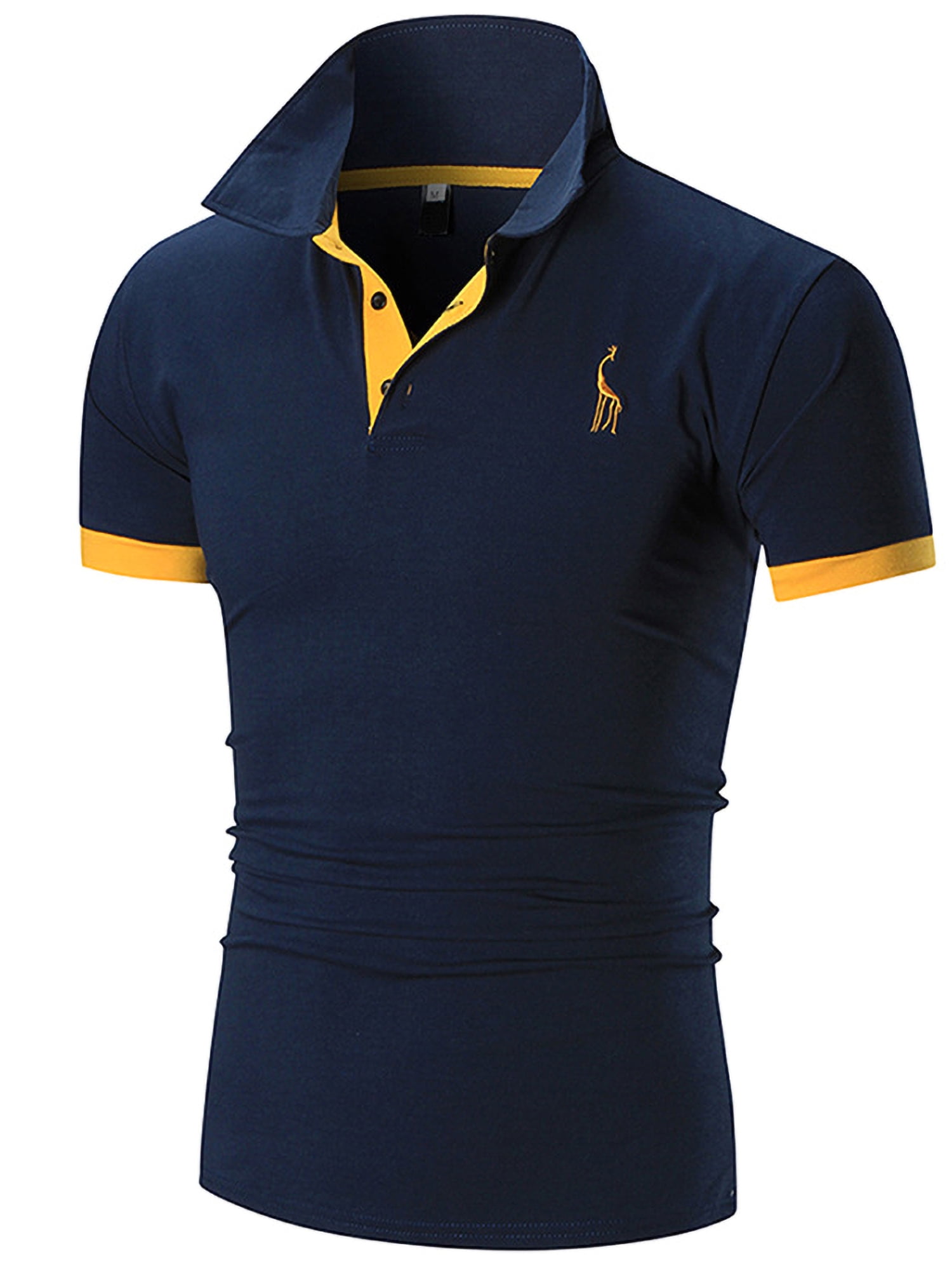 Avamo Mens Slim Fit Stretch Golf Shirt 