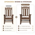 thumbnail image 5 of SERWALL Oversized Outdoor Rocking Chair for Adults, HDPE All Weather Patio Rockers for Porch Garden Lawn, Brown, 5 of 6