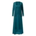 thumbnail image 5 of Women's Laces Mother of the Bride Dresses with Jacket 2 Piece Mother of the Groom Dresses for Wedding Guest Dress Green L, 5 of 7