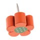 thumbnail image 5 of 20 chinchetas decorativas de madera con forma de flor para tablero de corcho naranja, 5 of 7
