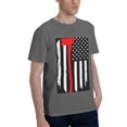 thumbnail image 2 of Bingfone Firefighters Usa Flag Men'S Loose Fit Short-Sleeve Pocket T-Shirt, 2 of 7